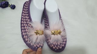 İki Renkle Babet Patik Ördüm Muhteşem Oldu Babet Patik Yapımı