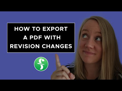 How to export a PDF with revision changes in Final draft 11