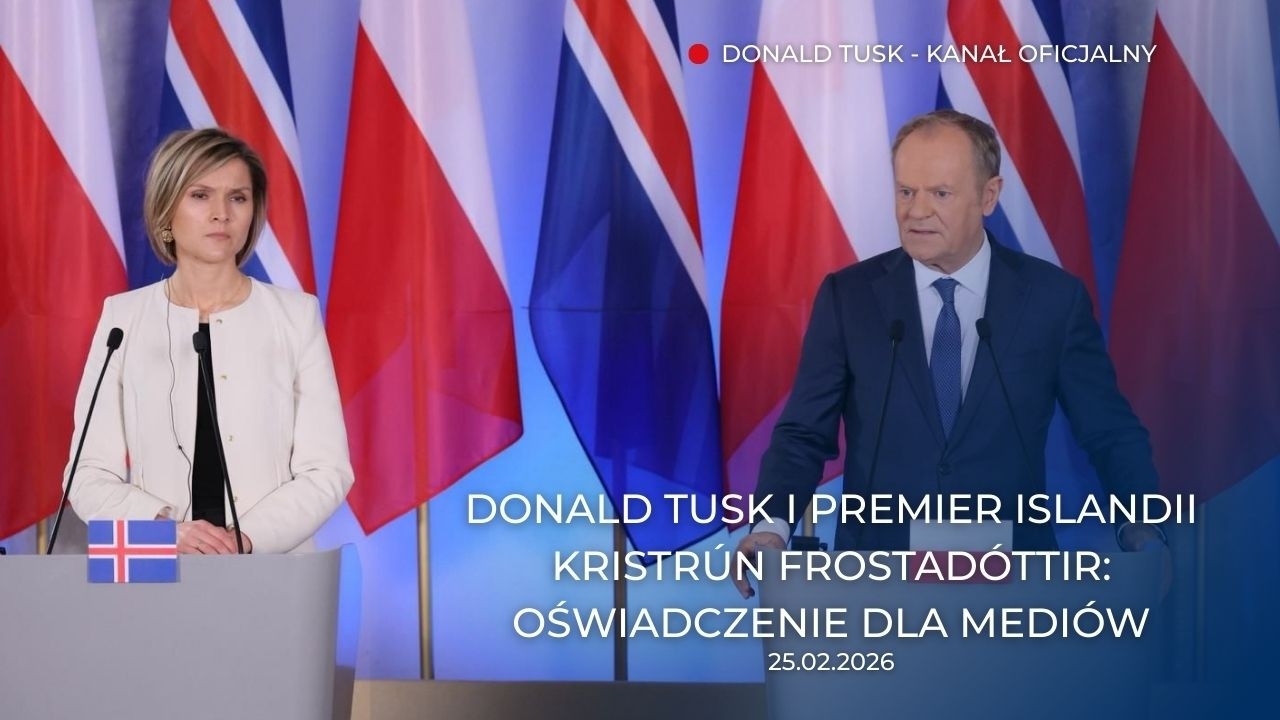 Donald Tusk i Premier Islandii Kristrún Frostadóttir: Oświadczenie dla mediów, Warszawa, 26.02.2026