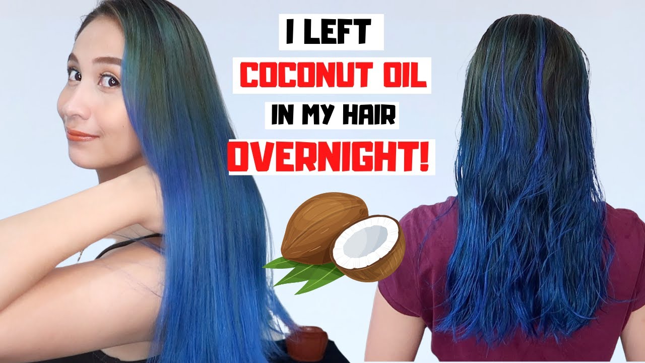 I left COCONUT OIL in my hair OVERNIGHT DIY Hair Treatment at Home