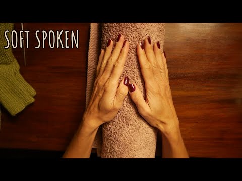 Folding towels and talking to you - soft spoken ASMR