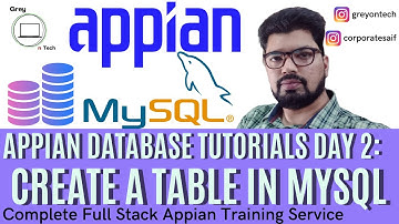 Create a Table in Appian MySQL | Day 2 | Practical Appian Cloud DB  | Database Practical Learning