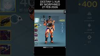 Destiny 1 XUR Location 27 Feb 2026 #shorts #shortsfeed #gaming #xur #xurlocation #destiny1 #morphneo