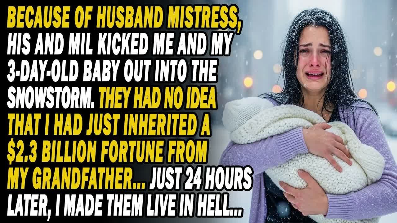 He Kicked Me & My Kid Out In A Blizzard For His Mistress🥶They Don't Know I'm A $2 3B Heiress�