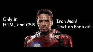 Iron Man! Text on Image Only in HTML and CSS | Hindi Coding Club
