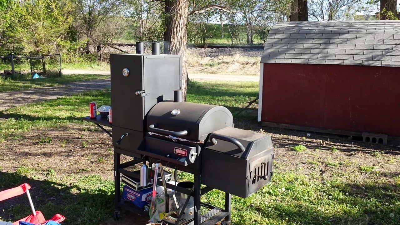 Smoking spare ribs, 6 hrs in.