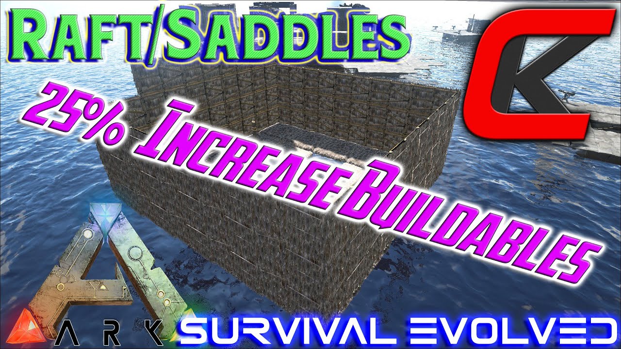 Ark: Survival Evolved - 25% more buildables on RAFTS and BUILDABLE ...