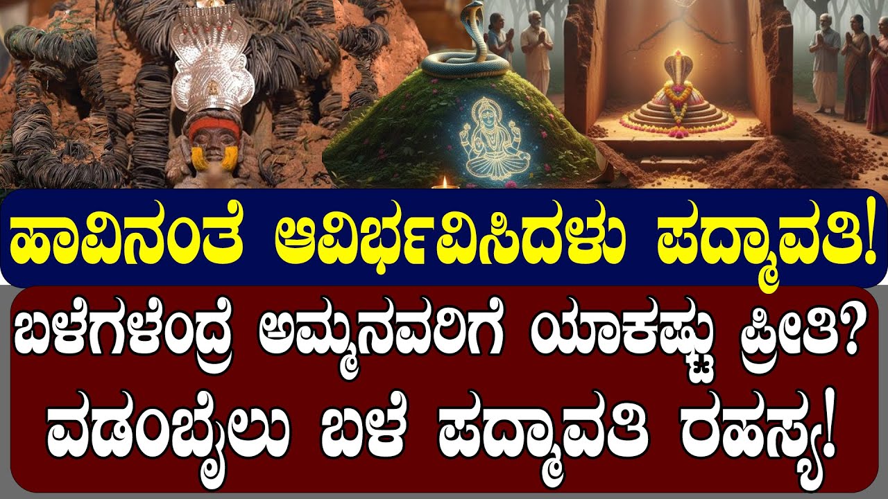 ವಡಂಬೈಲು ಬಳೆ ಪದ್ಮಾವತಿ ರಹಸ್ಯ! ಹಾವಾಗಿ ಆವಿರ್ಭವಿಸಿದಳು ಪದ್ಮಾವತಿ!| NAMMA NAMBIKE |