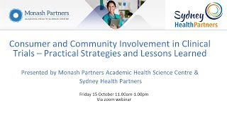 Consumer and Community Involvement in Clinical Trials
