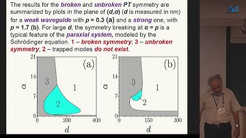 Boris Malomed-  PT symmetry in optics beyond the paraxial approximation