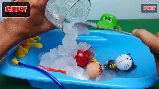 Đồ chơi thử nghiệm bột tuyết nhân tạo doraemon spiderman người nhện Anpanman Instant Snow Toys Kids