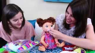 BABY ALIVE Eats Gross ❤ McDonalds, Candy & Tacos Challenge with Emma from KiittiesMama!
