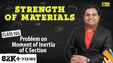 Problems on Moment of Inertia of C Section - Moment of Inertia - Strength of Materials
