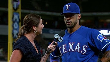 HOU@TEX: Desmond discusses big homer, gets doused