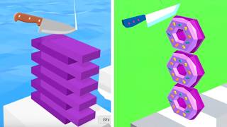 Slice It vs Slicer Knife - Very Satisfying and Relaxing ASMR Slicing Game SpeedRun (Android,iOS)
