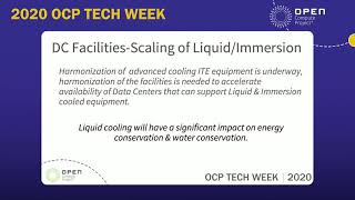 ocp 2020 tech week: ocp 2021 technical initiatives