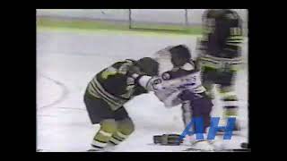 NHL Mar. 28, 1982 Val James,BUF v Terry O'Reilly,BOS Buffalo Sabres Boston Bruins