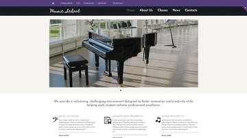 Music School Responsive Website Template - 47640