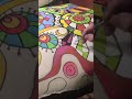 Hand painting upholstery fabric for  apiece of chair art!