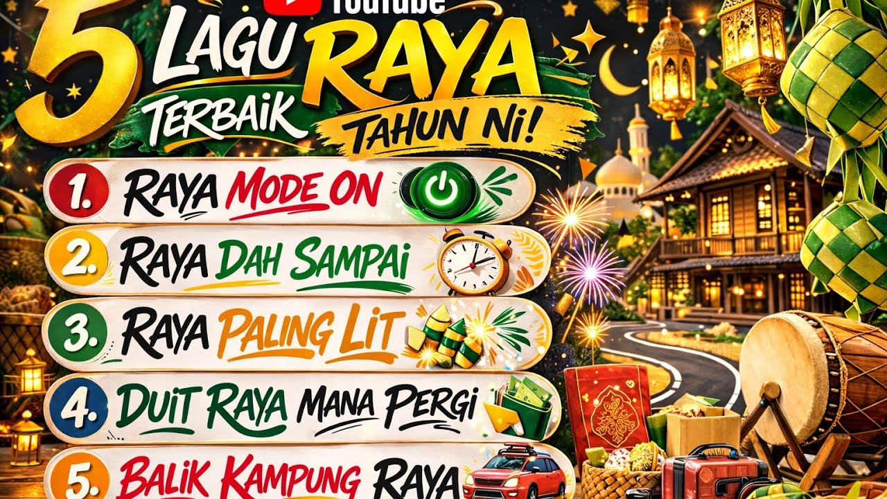5 Lagu Raya Terbaik Tahun Ni..