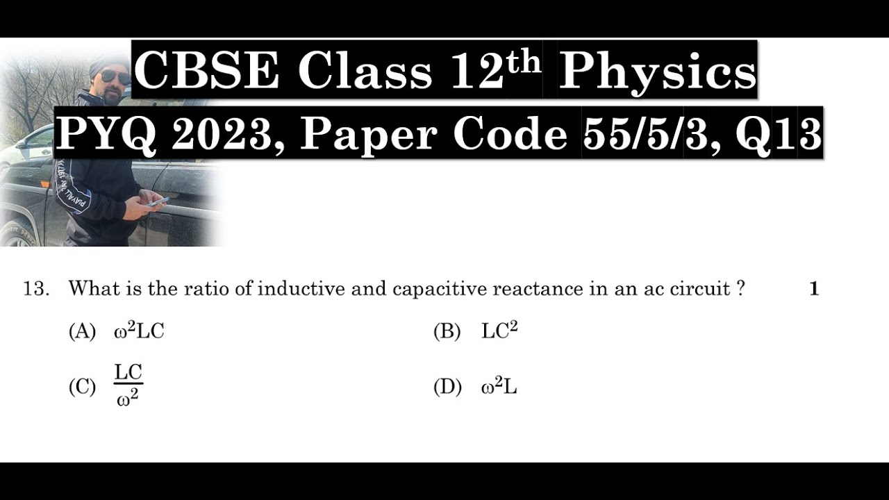 Каково отношение индуктивного и емкостного сопротивления в цепи переменного тока? (A) ω²LC (B) LC...