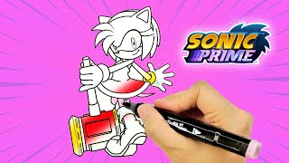 AMY ROSE THE HEDGEHOG Coloring Pages screenshot 3
