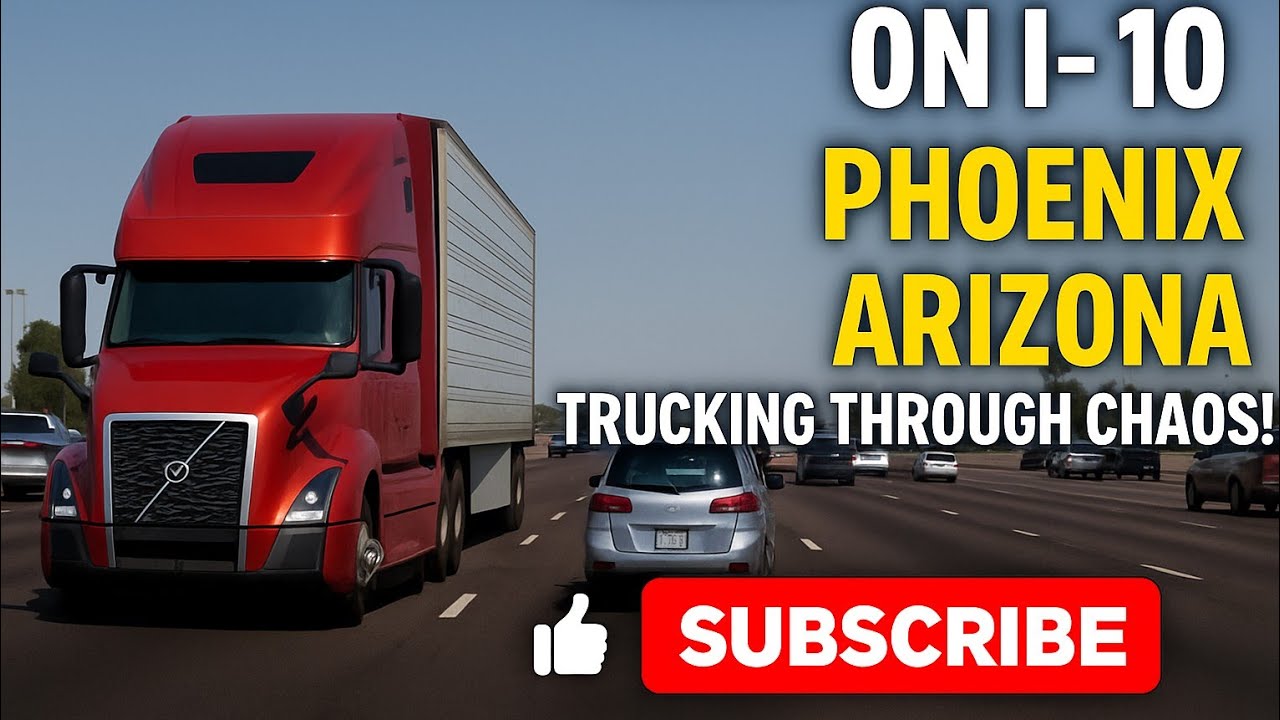 INSANE Traffic on I-10 Phoenix Arizona | Trucking Through Chaos! 🚛🔥