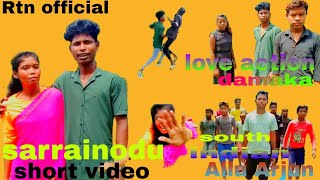 sarrainodu all action and love scenes / in Hindi short video 🔥 south Indian best love an action dmka