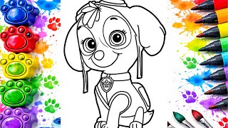 How to Draw Skye from Paw Patrol | Easy Step by Step