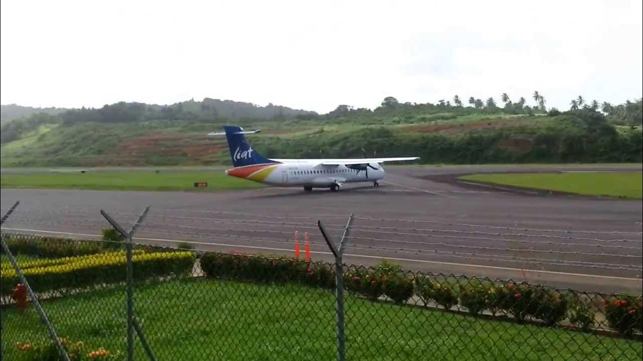 LIAT ATR 72600 takeoff from Melville Hall Dominica Sean