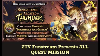 Monzein J++ Benevolence Cloaked in Thunder - All Quest Mission [The Alchemist Code GL]