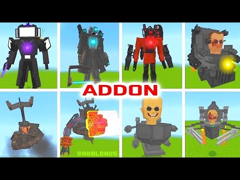 Download Skibidi Toilet Addon V20.3 Minecraft Pe Telur-Man Addon || Akolonus