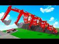 Big &amp; Small Excavator Truck Lightning McQueen vs CARS | Teardown