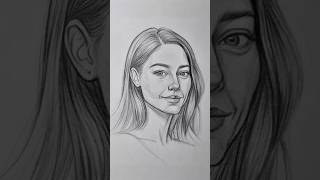 How to Draw a Beautiful Girl Face Step by Step | Easy Pencil Sketch #short
