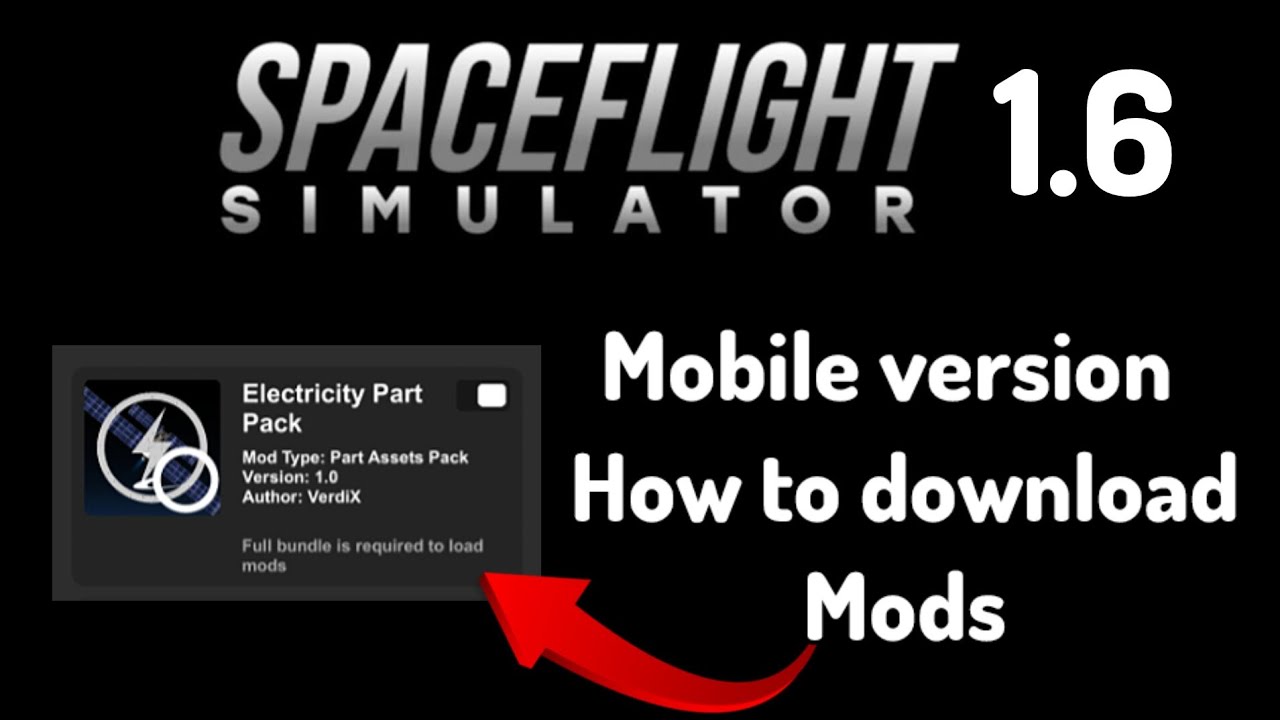 How to download mods in Spaceflight Simulator in Mobile version - YouTube