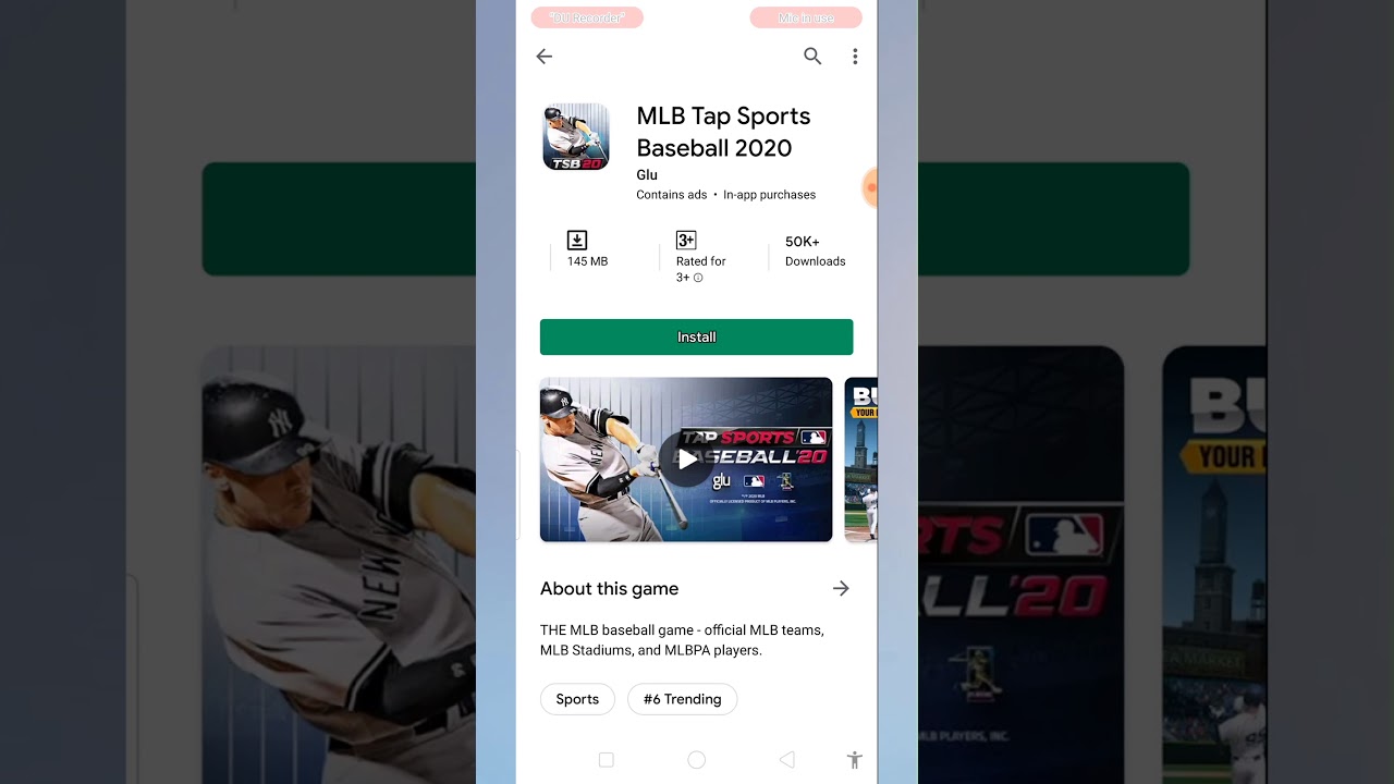MLB Tap Sports Baseball 2020 new game Play Store se download now game link in the description