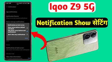 iqoo z9 notification bar ki setting kaise kare,iqoo z9 lock screen notification show setting