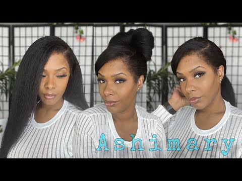 One Of The Most Natural Kinky Straight Edge Wigs | Invisi Strap 360 Frontal Wig @AshimaryHair