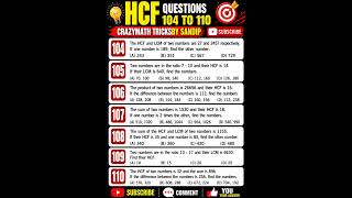🔥 Most Important HCF Questions for SSC CGL | Fast Tricks &amp; Shortcuts #shorts