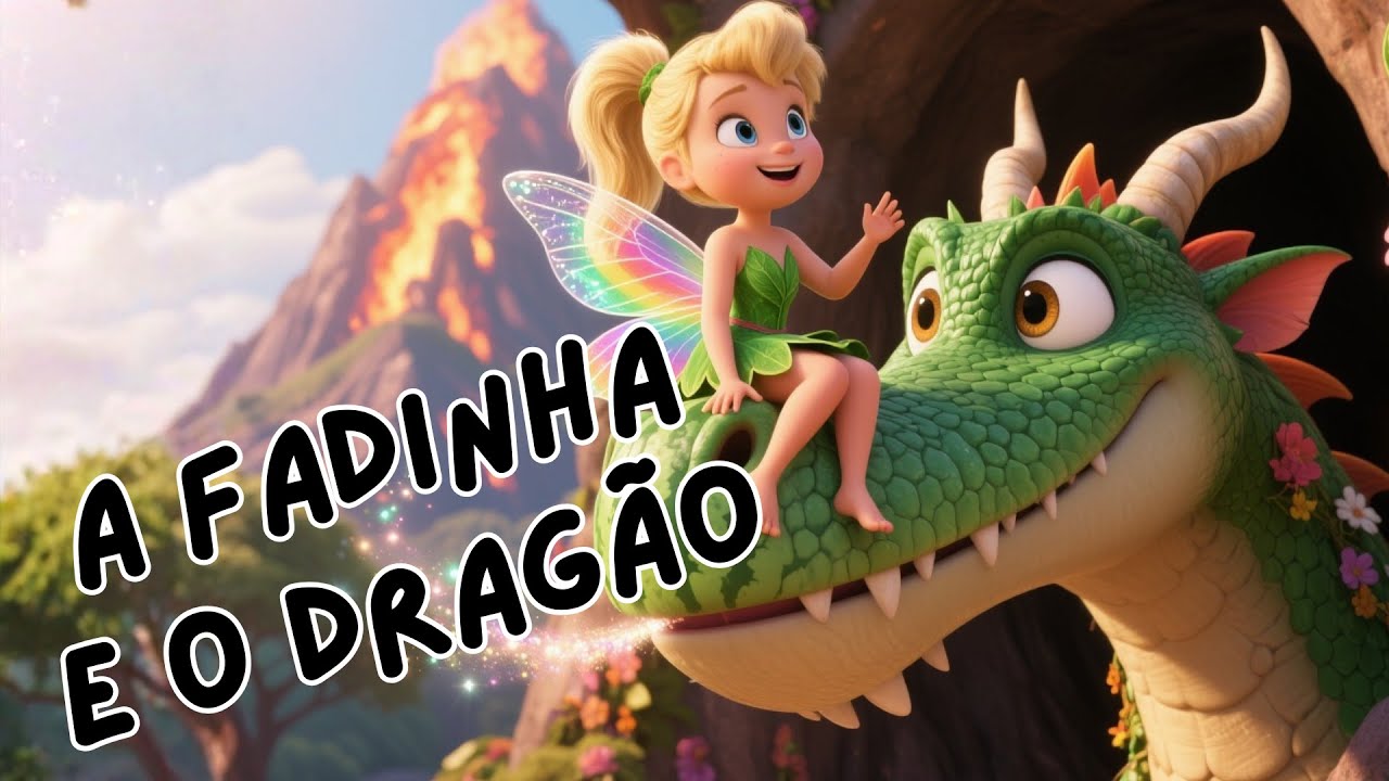 As crianças vão adorar essa aventura da fadinha e o gigantesco Dragão!
