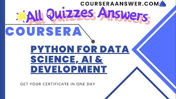 IBM Data Science: Python for Data Science, AI & Development ALL QUIZ ANSWERS