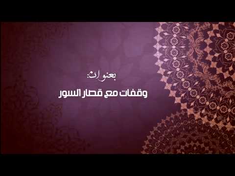 محاضرة بعنوان وقفات مع قصار السور لفضيلة الشيخ د أمين الشقاوي