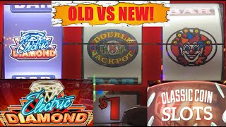 NICE! NEW! ELECTRIC DIAMOND + OLD SCHOOL DOLLAR COIN SLOTS! TRIPLE DOUBLE JACKPOT SLOT PLAY! 3 REELS screenshot 2