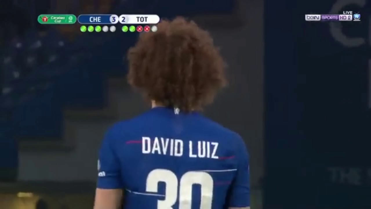David Luiz penalty against Tottenham and Chelsea qualified