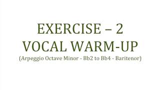 Arpeggio Minor from Bb2 to Bb4 for Baritenor