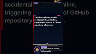 Anthropic's GitHub Disaster: AI Source Code Leaked #Shorts
