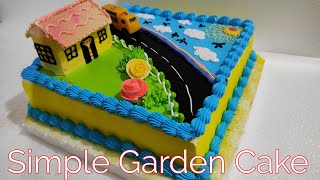 Gardan Cake Design | Simple Garden Cake Making At Home | New Garden Cake Gardan Cake Design | Simple Garden Cake Making At Home | New Garden Cake
