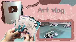 ART VLOG  (?تجهيز جوائز مسابقة المئة الف مشترك+فتح صندوق درع اليوتيوب)