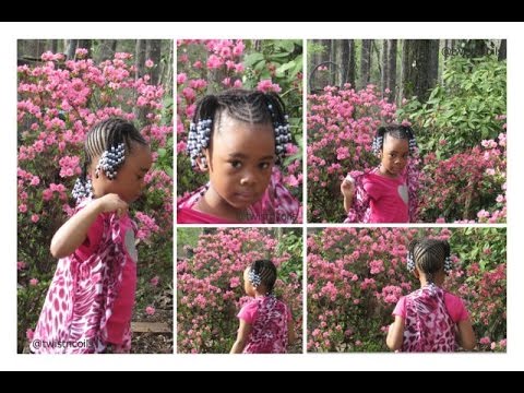 Tnc 22 Three Ponytail Braid Design Fun Cute Hairstyles For Little Girls