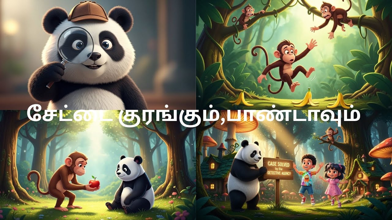 சேட்டை குரங்கும்,பாண்டாவும்